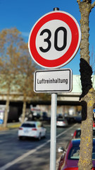 Geschwindigkeitsbegrenzung zwecks Luftreinhaltung (NOx)