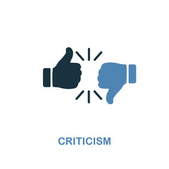 Criticism icon. Two colors premium design from management icons collection. Pixel perfect simple pictogram criticism icon. UX and UI. - obrazy, fototapety, plakaty