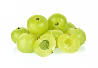 Indian gooseberry isolated on white background