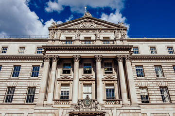 The side of the traditional Somerset House in London, United Kingdom