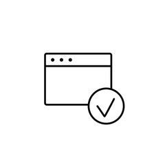 Webbrouser page security symbol line black icon on white background