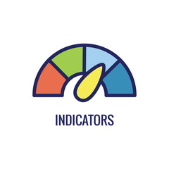 KPI - Key Performance Indicators Icon - Various Colors