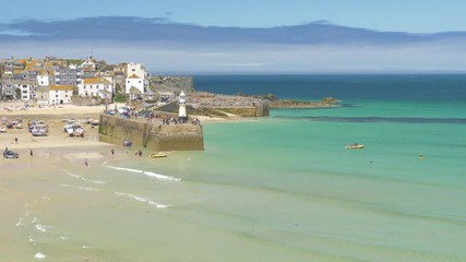 St Ives looking tropical during Britain's great heatwave of 2018.