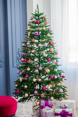 Fototapeta na wymiar Charming Christmas tree