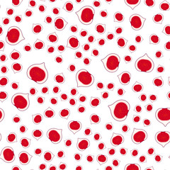 Background of red organic helthy fruit. Citrus juice seamless pattern.