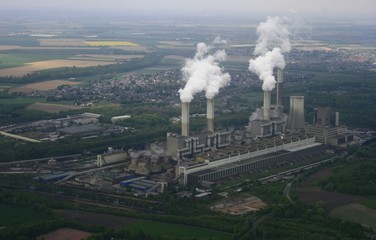 Braunkohlekraftwerk, Luftbild
