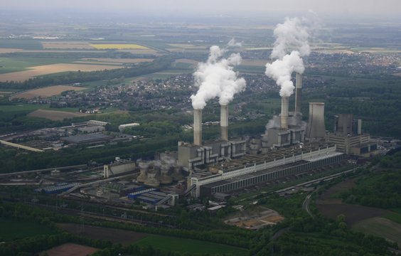 Braunkohlekraftwerk, Luftbild