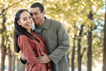 Portrait of kind young people that posing on camera