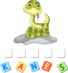 Cartoon snake crossword