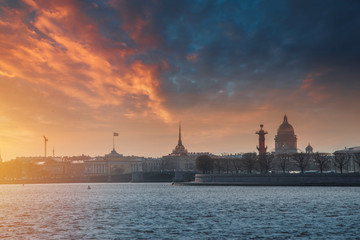 Spit of Vasilyevsky Island. St. Petersburg.