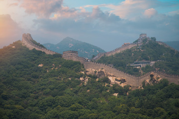 Fototapeta na wymiar View of the great Chinese wall