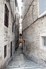 Fototapeta na wymiar Historic city center in Split. This is a UNESCO heritage. Croatia