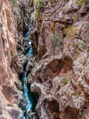 rocky cliffs on a river