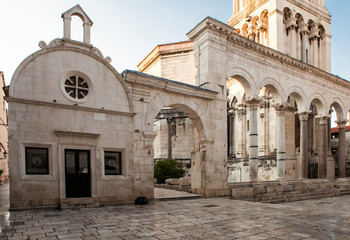 Fototapeta na wymiar Historic city center in Split. This is a UNESCO heritage. Croatia