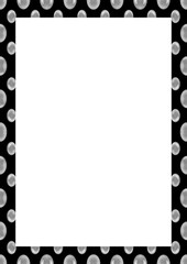 White Frame with Decorated Bubbles Borders