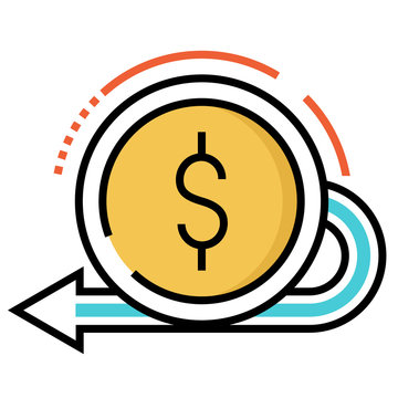 Rate of return FlatOutline illustration