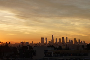 Fototapeta na wymiar Sun Rise In Los Angeles