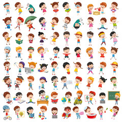 Vector Collection Of Cartoon Children