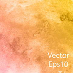 Orange watercolor background, texture, template. vector illustration