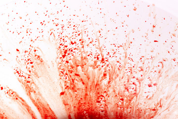 Kitchen sink with blood for halloween close-up