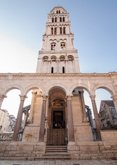 Fototapeta na wymiar Cathedral's tower in Split, Croatia