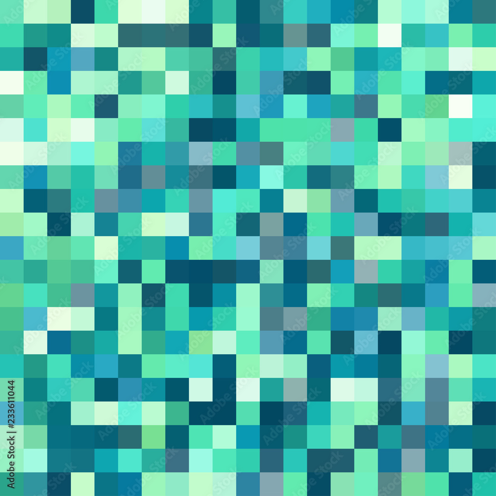 Aufkleber Abstract green pixel background. Vector pattern