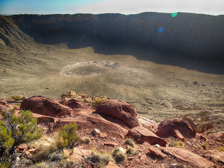 Well preserved meteor crater in Arizona