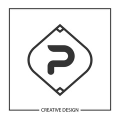 Initial Letter P Logo Template Vector Design