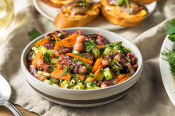 Homemade Mediterranean Octopus Salad