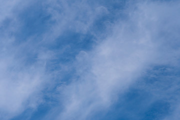 Blue sky with thin clouds. Good weather