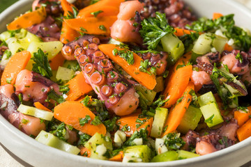 Homemade Mediterranean Octopus Salad