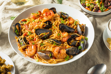 Homemade Italian Seafood Pasta