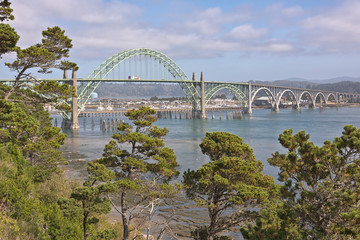 Yaquina Bay Bridge in Newport Oregon.