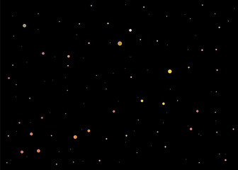 background is a space with many stars and planets
