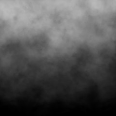 White fog and mist effect on black stage studio showcase room background.