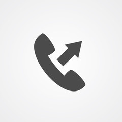 Outgoing call vector icon sign symbol