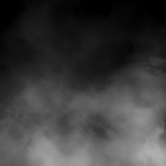 Fototapeta na wymiar White fog and mist effect on black stage studio showcase room background.