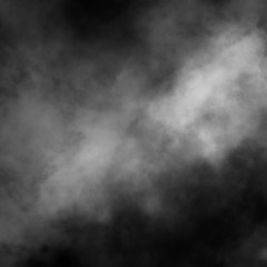 White fog and mist effect on black stage studio showcase room background.