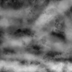 White fog and mist effect on black stage studio showcase room background.