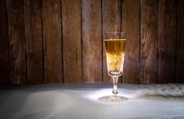 New Year concept with champagne cork