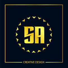 Initial letter SA Logo Template Vector Design