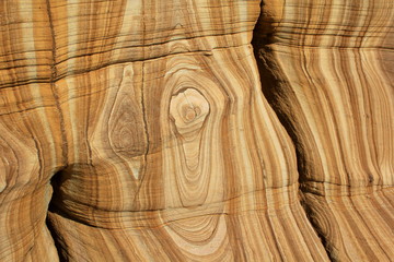 Wonderful colored painted cliffs on Victoria island close to Tasmania