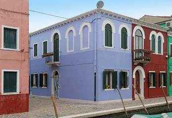 Colorful houses corners