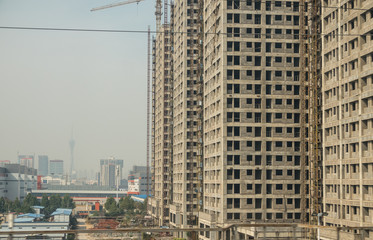 Apartments being built in ZhengZhouDong near train station