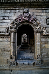 Fototapeta na wymiar Old ancient temples at Pashupatinath Temple premises