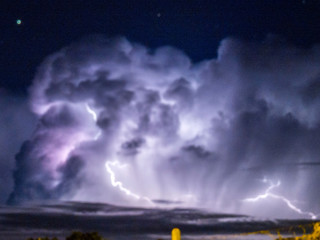 lightning in the sky