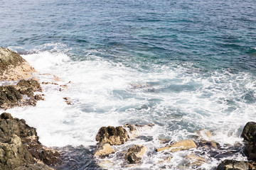 Volcanic beach in the village of Garachico, Tenerife island