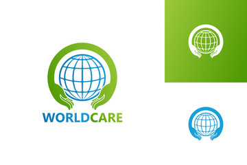 World Care Logo Template Design Vector, Emblem, Design Concept, Creative Symbol, Icon