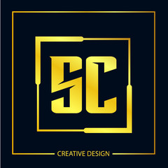 Initial letter SC Logo Template Vector Design