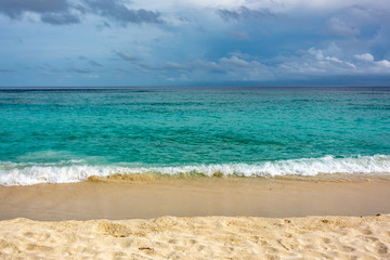 Stunning tropical beach with white sand in the Maldives. a great place to dive into meditation and Nirvana